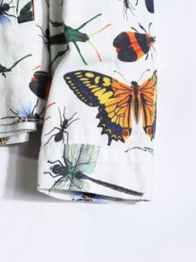 Manfinity LEGND 男士蝴蝶圖案牛仔夾克不帶T恤 - 彩色 - 查看 4