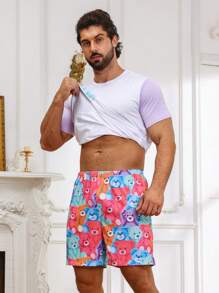 男士卡通圖案睡衣套裝 - 彩色 - 查看 6