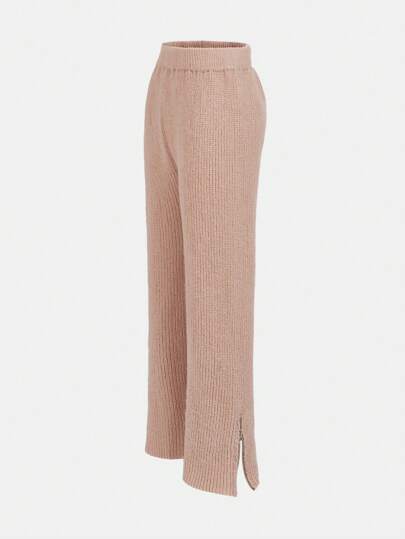 SHEIN Tween Boy Split Hem Knit Pants