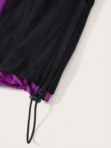 SHEINNeu 雙色金屬扣環腰帶長褲 - 紫色 - 查看 4