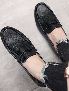 Men's Casual Penny Loafers, Comfortable Slip-on Shoes For Men - Black - View 2