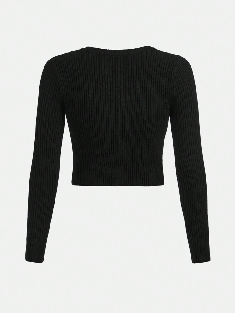Teen Girl Star Patched Sweater