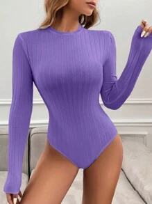 SHEIN Essnce Body unicolor tejido de canalé