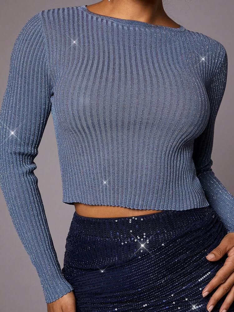 Solid Crop Sweater