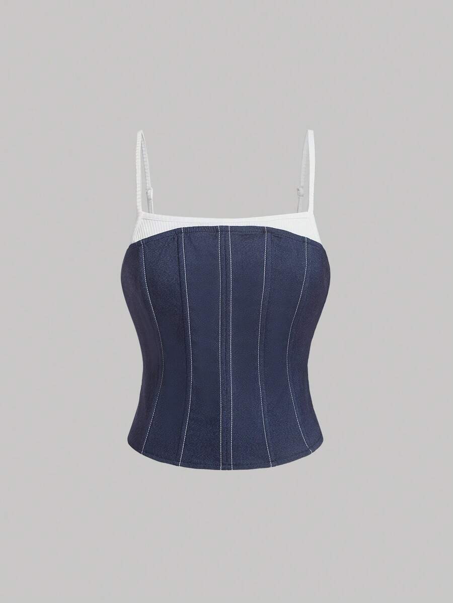 SHEIN MOD Однотонний топ-майка - Різнокольоровий - Переглянути 1