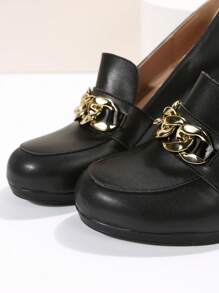 Women's Single-heeled Shoes - Black - View 3