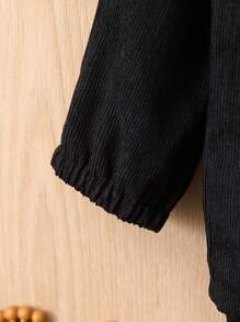 Baby Boy Flap Pocket Shirt & Pants Without Tee - Black - View 5