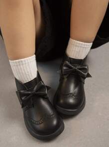 1 Pair Simple Fashionable Black Casual Baby Boots