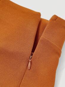 SHEIN MOD Solid Pleated Skirt