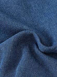 Young Boy Cartoon & Snowflake Print Jeans - Dark Wash - View 4