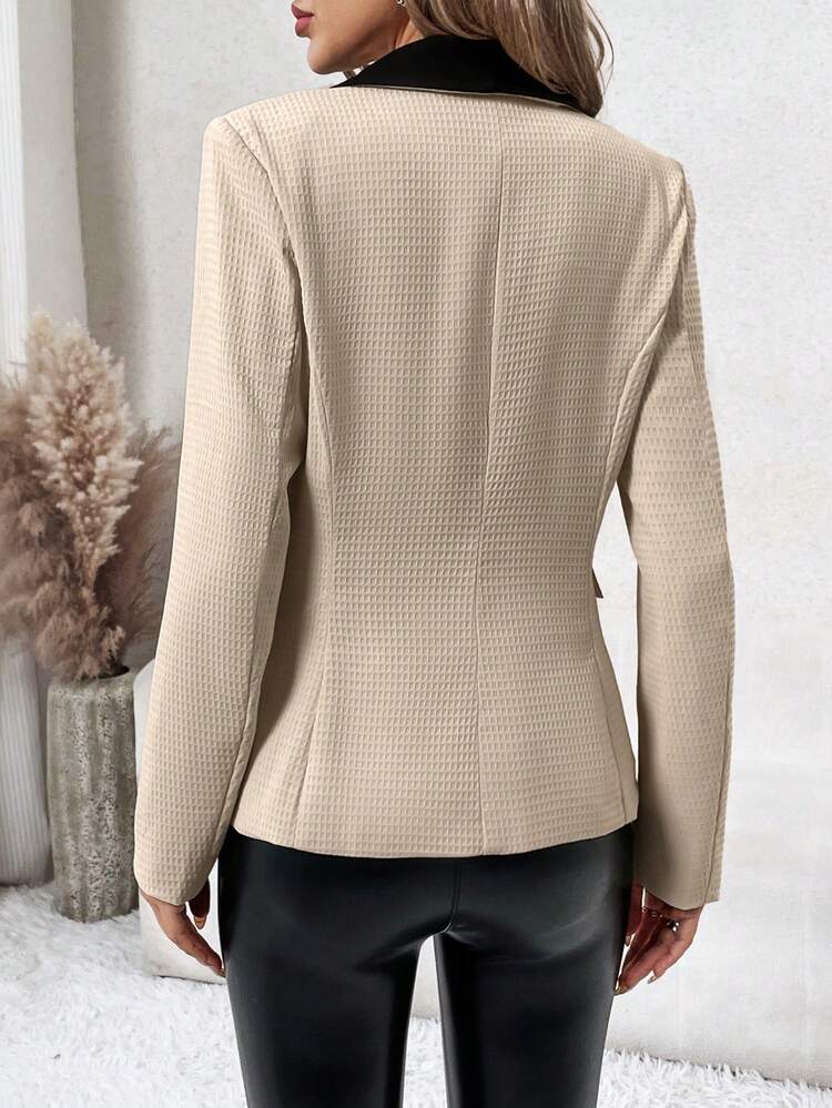 Contrast Shawl Collar Blazer