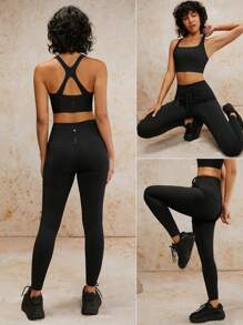 GLOWMODE 24英寸「take A Hike」高腰可調口袋緊身褲 - 黑色 - 查看 9