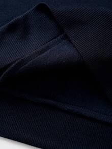 男士摩托車和字母圖案插肩袖抽繩加絨內裏連帽衫 - 彩色 - 查看 3