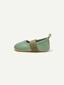 Cozy Pixies Zapatos planos dulce con cómodo estilo princesa con cinta para infantes con jóven niños - Verde - Ver 7