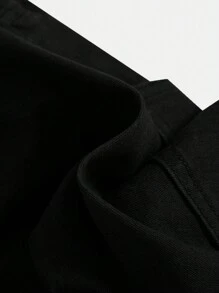 SHEIN Jeans de mezclilla con bolsillos con botones para niño preadolescente, uso versátil y casual para primavera y otoño