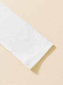 SHEIN Vintaside Kids Tween Girl Solid Tee & Leggings & Tee - Pink - View 8