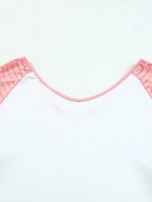 Maglietta con stampa Natalizia manica raglan