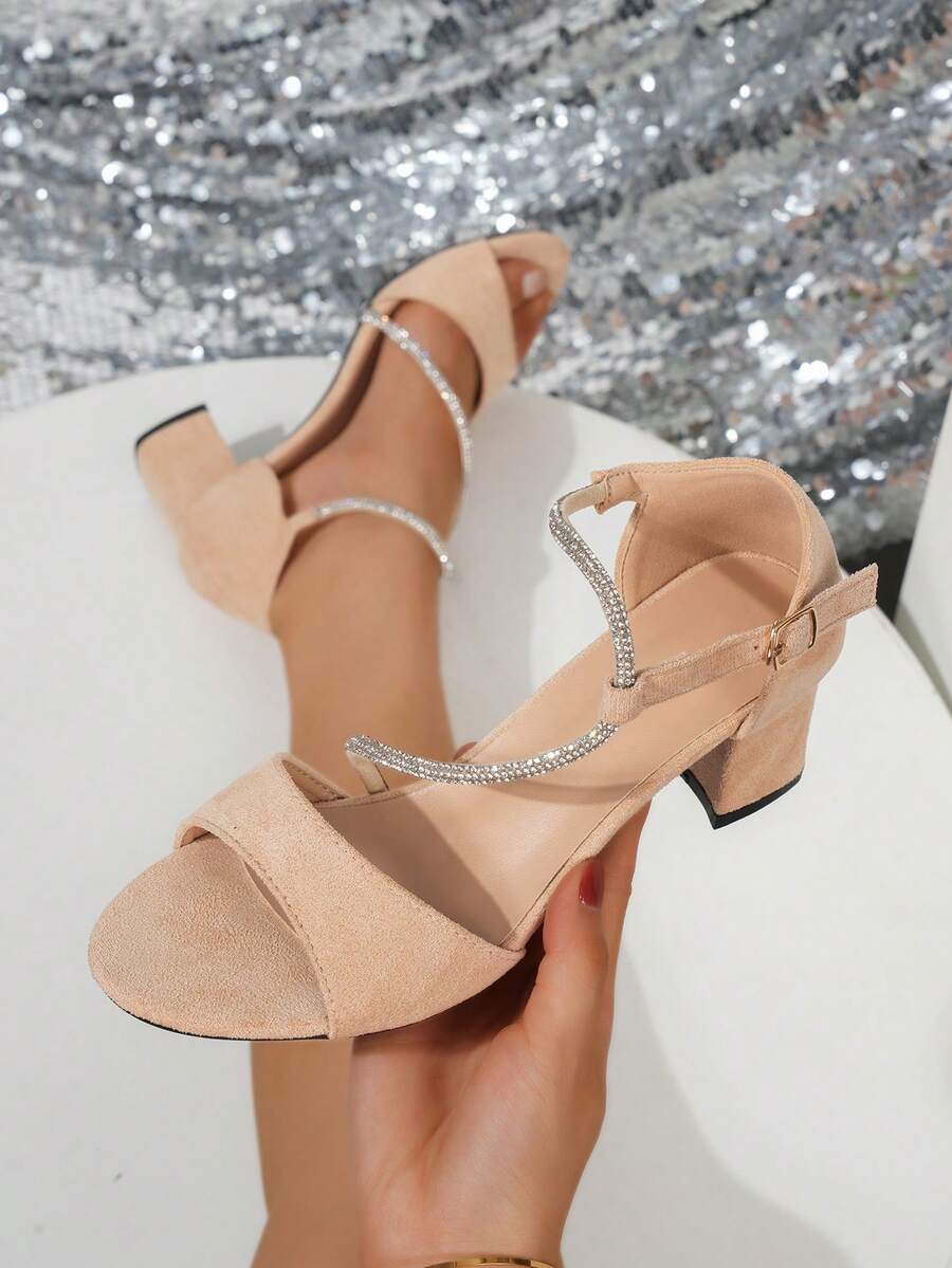 高跟涼鞋 - 杏色 - 查看 1