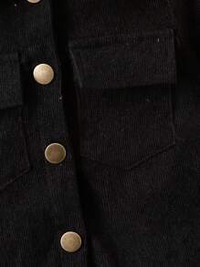 Baby Boy Flap Pocket Shirt & Pants Without Tee - Black - View 4