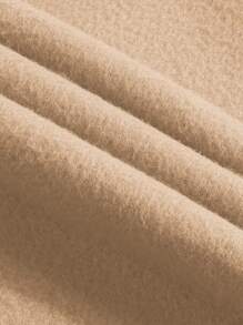 INAWLY Plus Letter Graphic Thermal Lined Sweatshirt Pullover Fall Winter Sweatshirt Autumn - Khaki - View 3