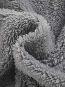 SHEIN Baby Girl Casual Color Block Thermal Lined Round Neck Long Sleeve Dress - Grey - View 4