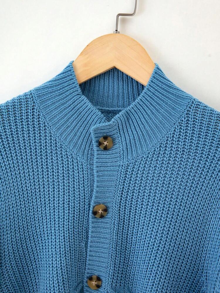 Teen Boy Button Front Cardigan