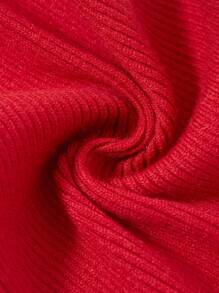 Sweetina Solid Crop Cardigan With Bolero - Red - View 7