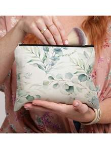 1 túi đựng mỹ phẩm dây kéo hình chiếc lá - Nhiều màu - Xem 5