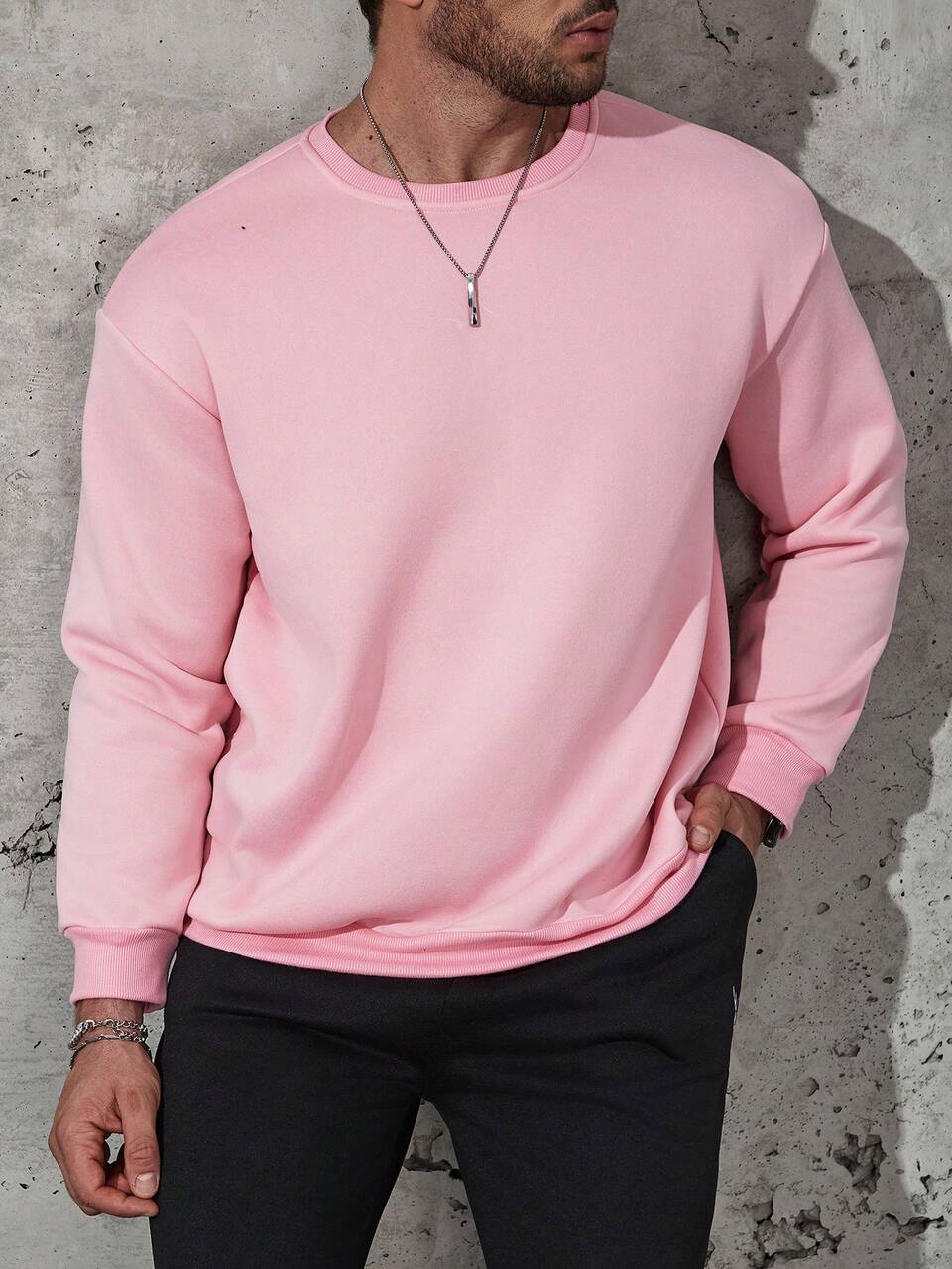 Men Plus Chinese Dragon & Slogan Graphic Sweatshirt