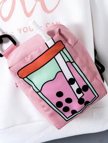 SHEIN 女小童字母圖案連帽衫&翻蓋口袋長褲&包