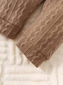 男嬰半拉鏈衛衣和衛褲 - 棕色 - 查看 7