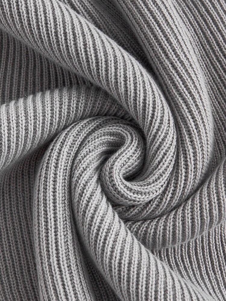 Plus Half Zip Drop Shoulder Crop Sweater