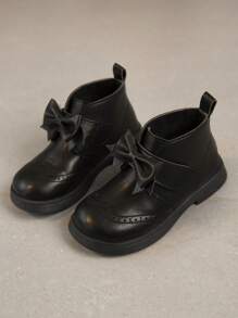 1 Pair Simple Fashionable Black Casual Baby Boots