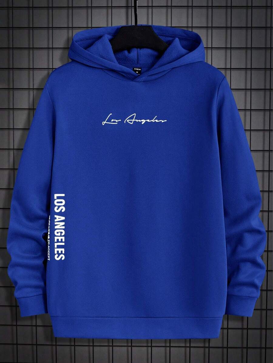 Manfinity VCAY Men Letter Graphic Hoodie