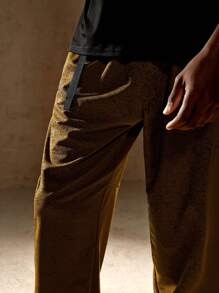 In My Nature Men Elastic Waist Zipper Pocket Pants