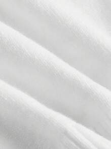 SHEIN MOD Slogan & Bow Pattern Crop Tank Đan Top - trắng - Xem 3