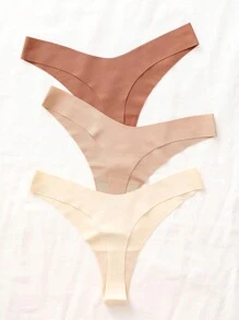 7 条装纯色隐形性感丁字裤