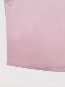 GENKIRA Solid Cut Out Tee Fall Cloth For Women - Pink - View 3
