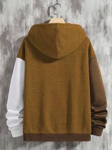 Manfinity Hypemode Men Colorblock Zip Up Drawstring Hoodie Without Tee - Multicolor - View 2