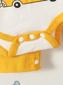 SHEIN Baby Boy 17pcs Cartoon Graphic Bodysuit & Jumpsuit & Pants & Hats & Bibs & Socks & Gloves Gift Set - Multicolor - View 4