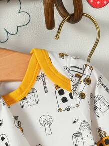 SHEIN Baby Boy 17pcs Cartoon Graphic Bodysuit & Jumpsuit & Pants & Hats & Bibs & Socks & Gloves Gift Set - Multicolor - View 6