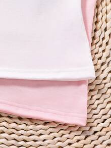 SHEIN Young Girls 2pcs Letter & Figure Graphic Tee - Multicolor - View 4