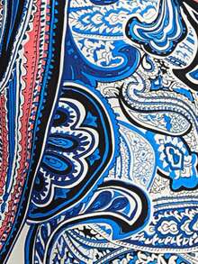 SHEIN VCAY Paisley Print Lantern Sleeve Dress - Multicolor - View 7