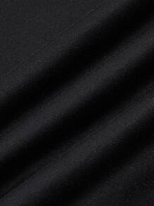 SHEIN CURVE+ Plus Letter Graphic Colorblock Drop Shoulder Sweatshirt - Multicolor - View 4