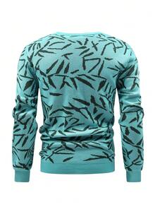 Manfinity Homme Loose Fit Men's Printed Sweater - Multicolor - View 2