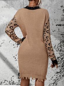 Chiquease 女士毛衣連衣裙 - 卡其色 - 查看 2