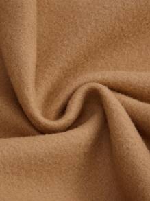 Manfinity Homme Men Letter Graphic Pocket Drawstring Thermal Lined Hoodie, Men Brown Hoodie, For Fall Winter