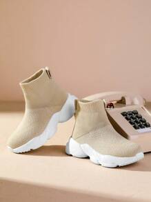 Breathable Mesh Sneakers For Kids' Casual And Sports Wear - Khaki - View 6