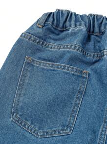 Teen Boy Ripped Frayed Jeans - Medium Wash - View 5
