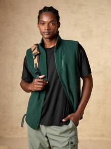 In My Nature Chaqueta Tipo Chaleco Para Exteriores Con Cierre De Cremallera De Color Liso Para Hombre - Neblina azul - Ver 1